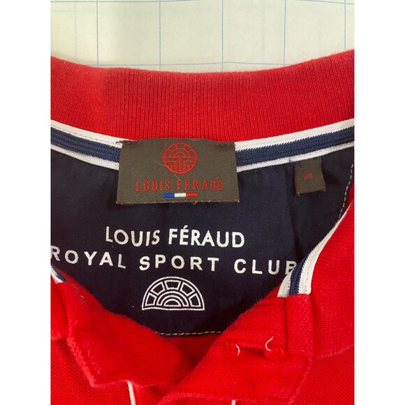 Louis Feraud Regatta Mens Polo Shirt Red Short Sleeve Size Medium - Picture 8 of 11